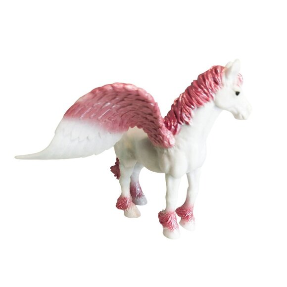 Pegasus Foal Horse Figure 2018 TM Pink White Standing Upright 4-Inches - Picture 2 of 5